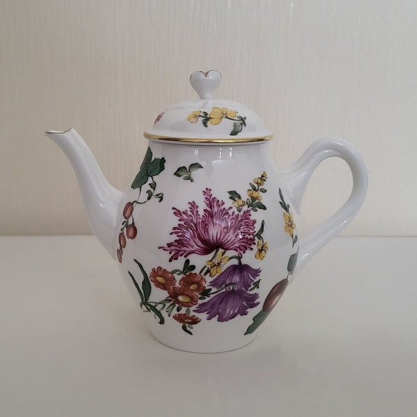 RARE Vintage Royal Worcester / Compton & Woodhouse LIMITED EDITION Heirloom Worcester Teapots 'Meissen Flowers' - Small display size