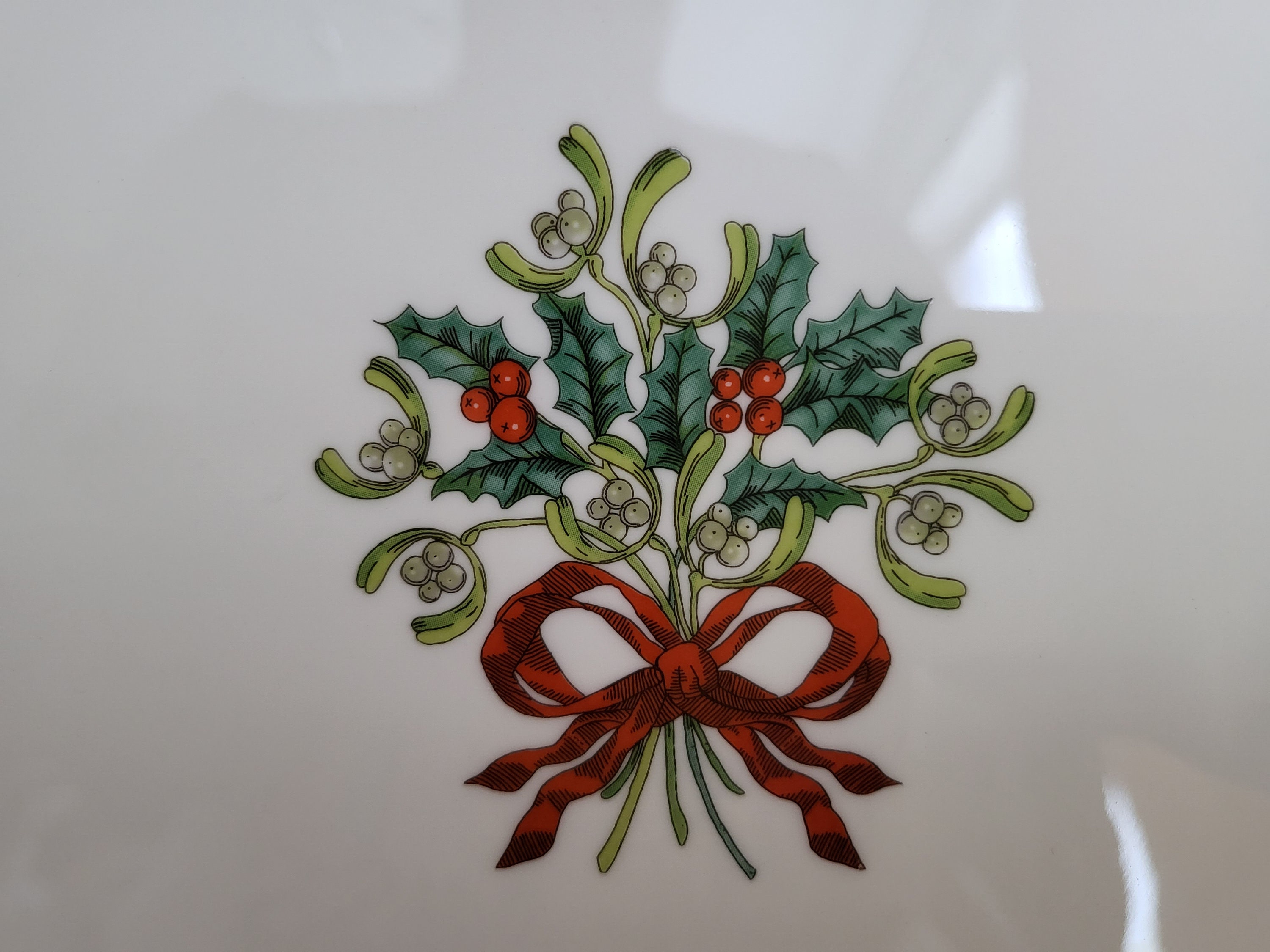 RARE Vintage Royal Worcester 'holly Ribbons Green' - Etsy
