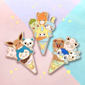 PKMN Comfy Dessert Hard Enamel Pins