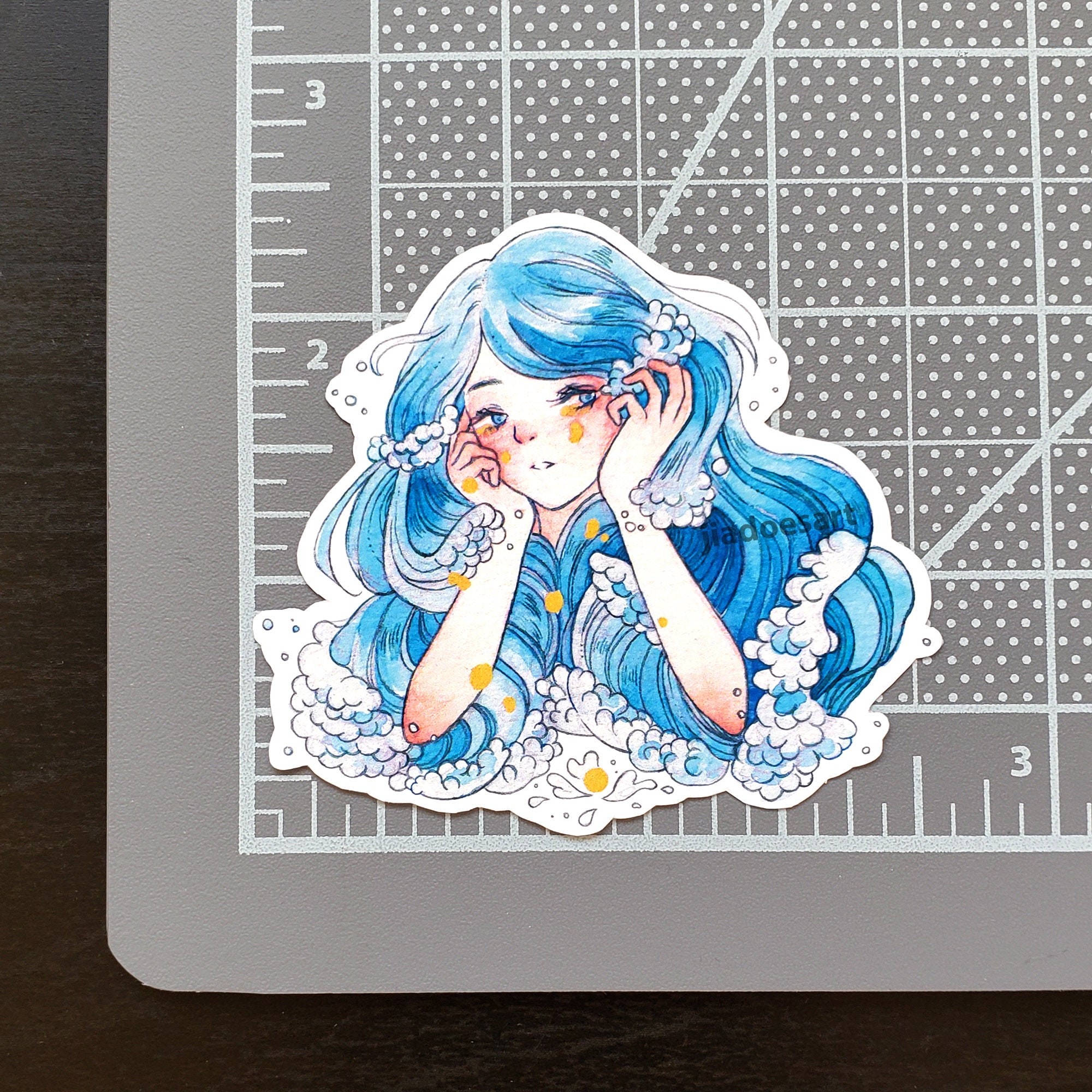 Water Sprite Waterproof Sticker, Cute Laptop Decal, Cute Water Bottle ...