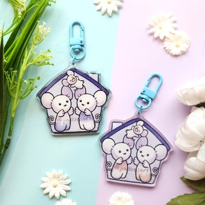 PKMN Mouse House Double-Sided Acrylic Charm with Epoxy