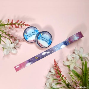 Pastel Skies goudfolie Washi Tape