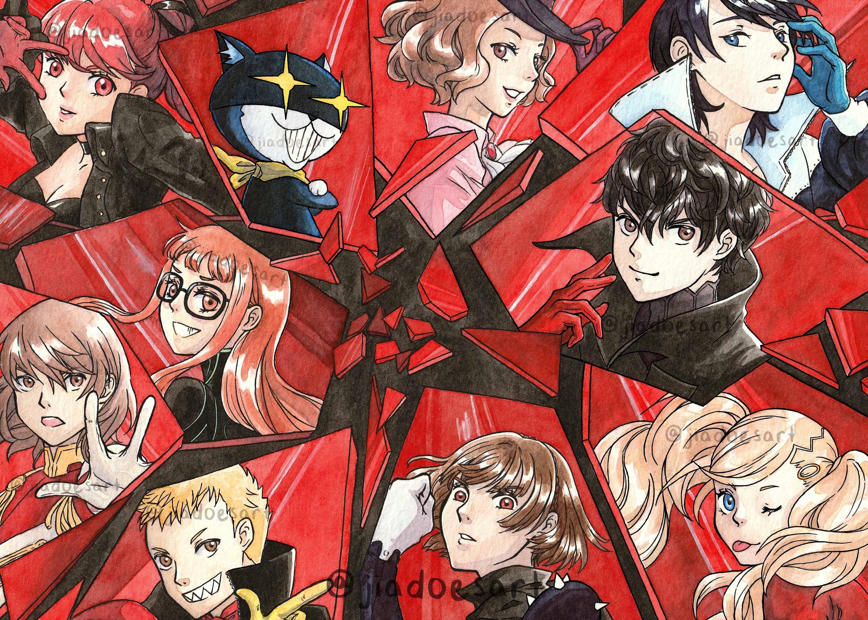 Persona 5 Royal All Out Attack Watercolor 5x7 Print - Etsy
