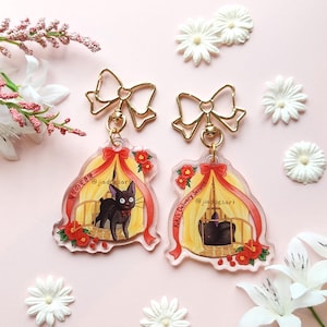 Jiji in Cage Double-Sided Acrylic Charm with Epoxy