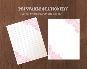 Serenity Printable Stationery / Beautiful Printable Stationary Paper ...