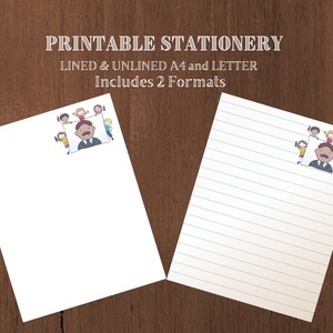 Martin Luther king Printable Stationery /2 Different layouts / Designs Paper /Digital Download/ A4