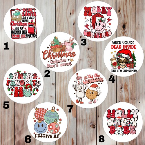 Christmas Cardstock Round Cutouts Cardstock Circles Car - Etsy