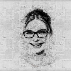 Custom Newspaper Art from your portrait, loved ones or pets. Birthday, wedding or anniversary gift. Canvas, fine art paper or digital print