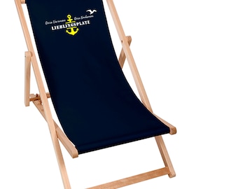 Individually embroidered or printed lounge chair