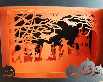 Halloween 3D Handmade popup card