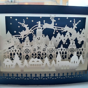 Weihnachtspopup Karte, handgemacht