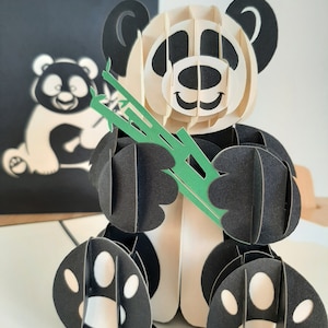 Biglietto Pop-up Panda, fatto a mano