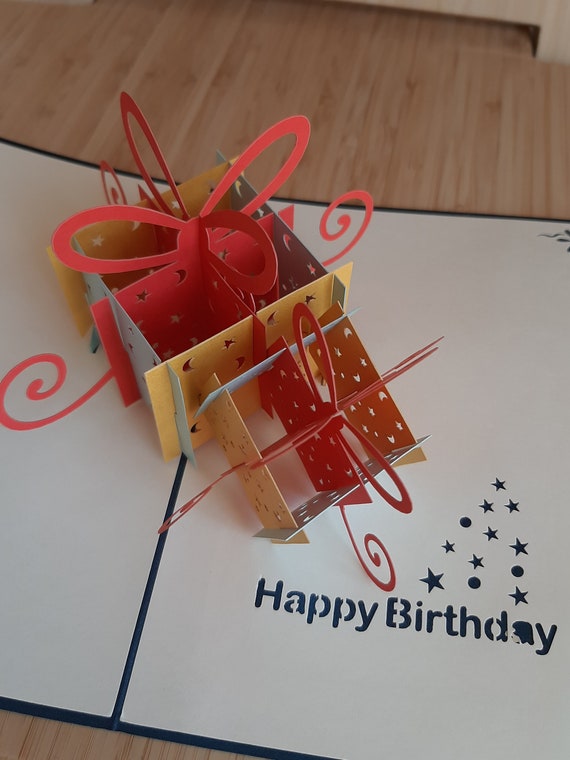 Carte De Vœux Origamo Avec Citation – Pop Up – Fabriquée à La Main – Carte De Naissance Pour Fille – Parfaite Pour Cadeau D'anniversaire D'enfants Ou