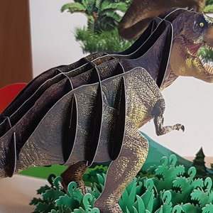 Dinosauro, Biglietti per bambini, Amore, Biglietto pop-up, Fatto a mano, Biglietto con messaggio, Buon compleanno, Biglietto di compleanno, Biglietti di auguri, Biglietto origami, Biglietto 3D, Famiglia