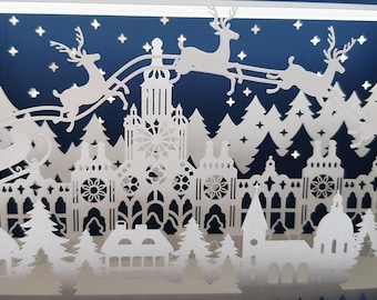 2pieces, Christmas popup card same design