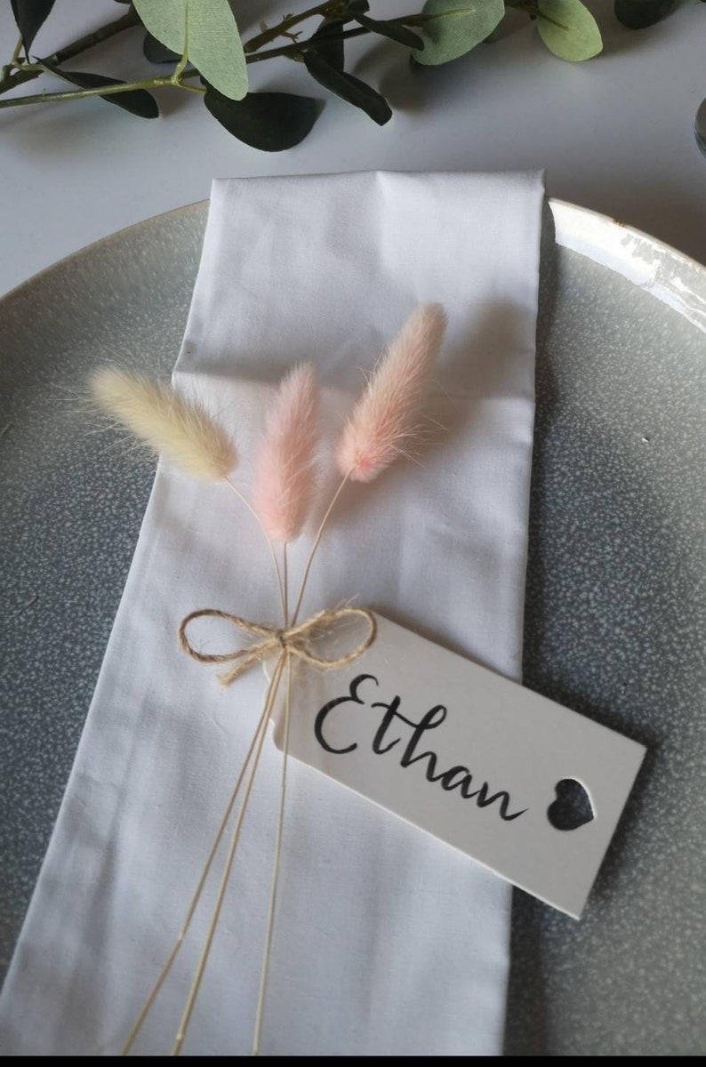 Hand Written Name Setting Place Cards Tags Etsy UK