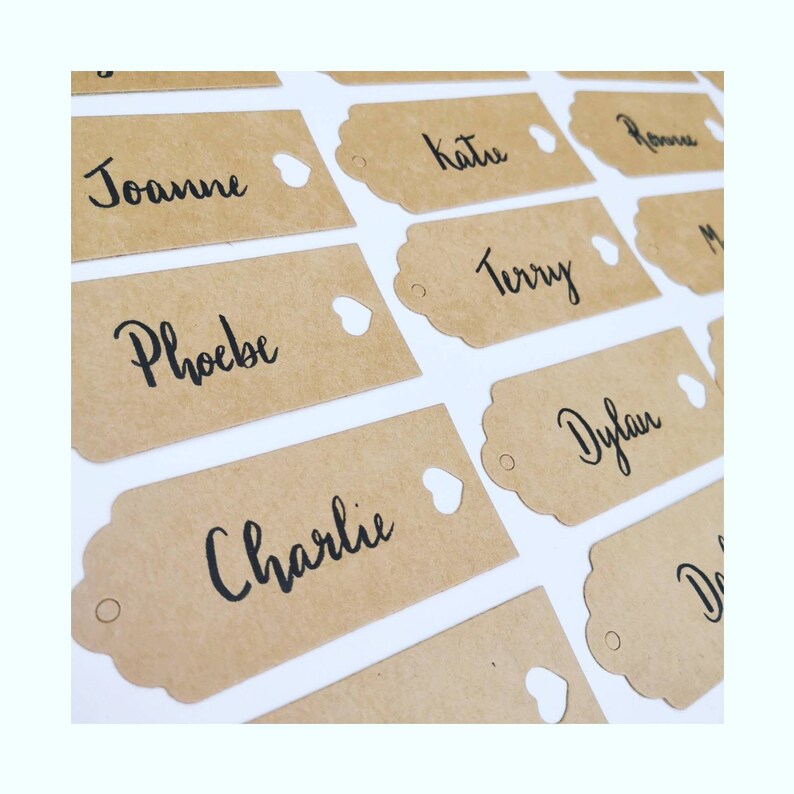 Hand Written Name Setting Place Cards Tags Etsy UK