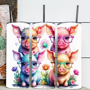 pigs tumbler, pigs, cute pigs, pig lover, gift for pig lover, tumbler, gift idea, girl gift, gift for her, animal tumbler, unique gift