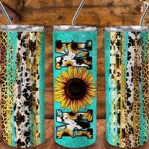 Sunflower tumbler, mom tumbler, gift idea, girl gift, gift for girl, Christmas gift, sublimation tumbler, Western tumbler, free shipping