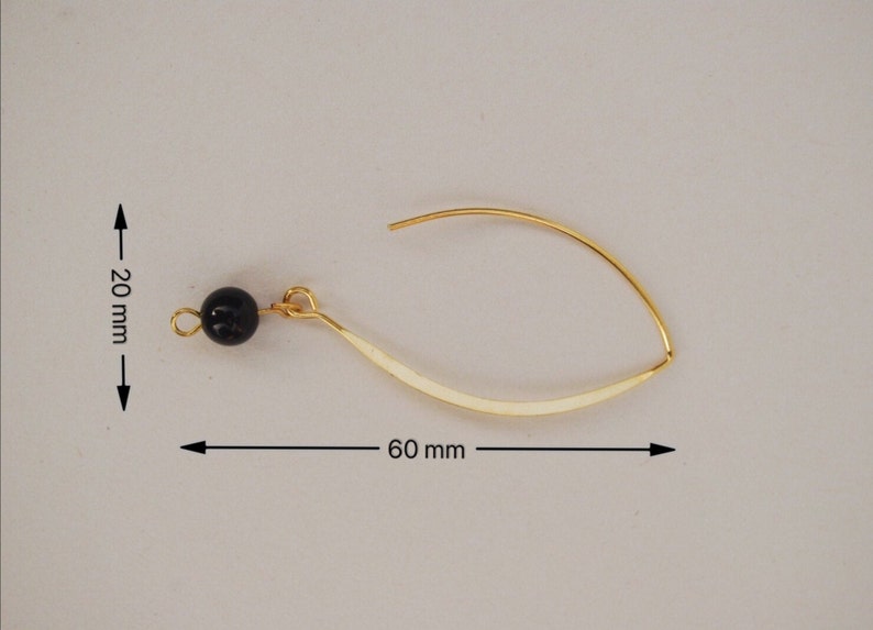 Natural Obsidian Stone Earring Dangle Earring Mother/'s Day Gift Gemstone Beads,18K Gold Color Plated Minimalist Black Birthstone