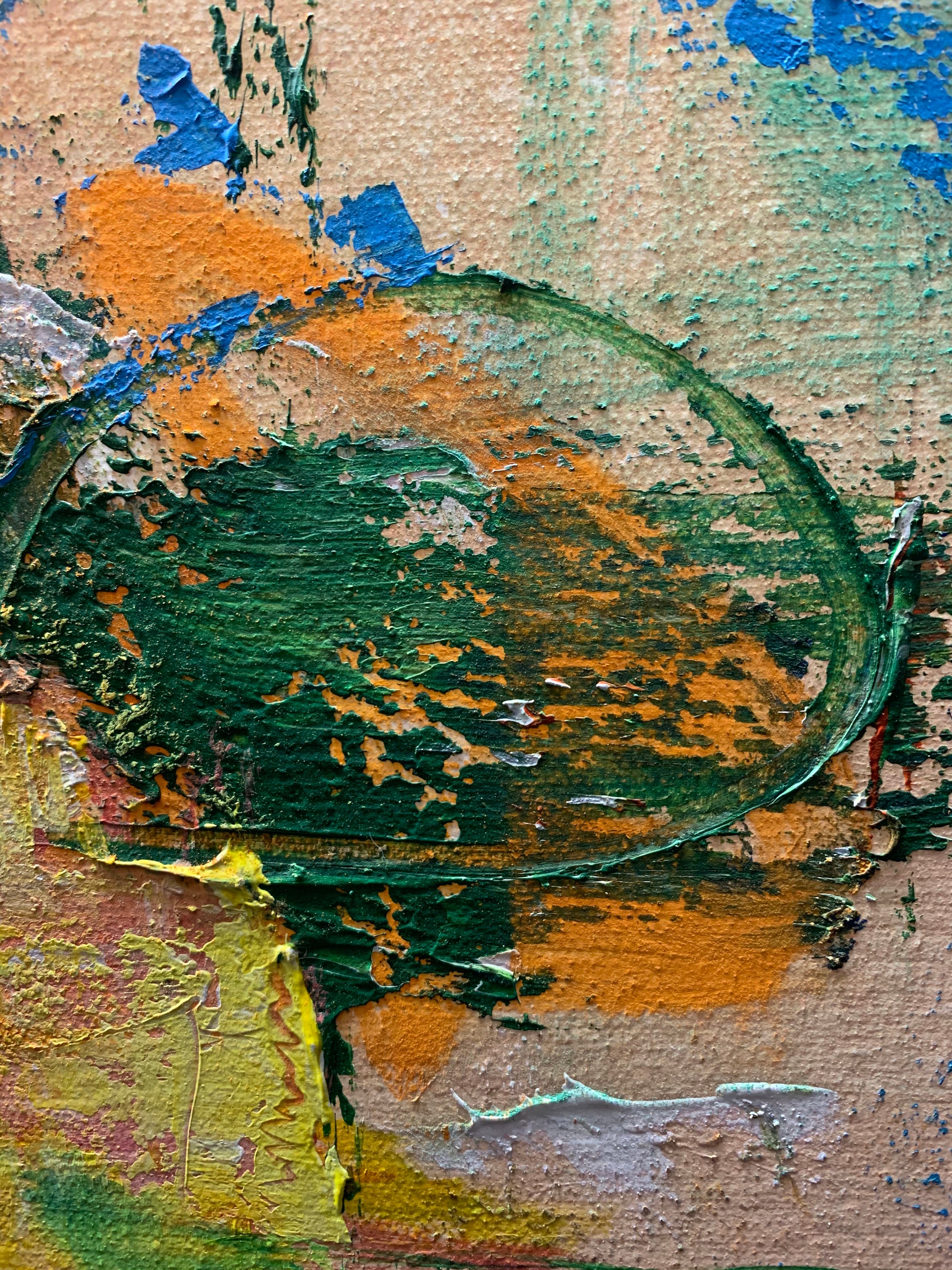 Abstract art Yellow and Green print Abstract Art canvas Etsy