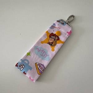 Handmade Disney Pixar themed fabric ear holder keyring - Toy Story