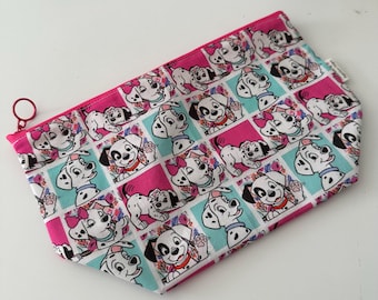 Handmade Disney themed cotton zipped pouch - Disney 101 Dalmatians