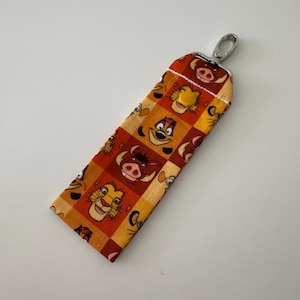 Handmade Disney themed fabric ear holder keyring - Lion King