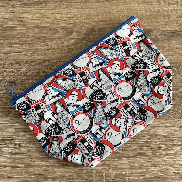 Handmade Disney themed cotton zipped pouch - Star Wars