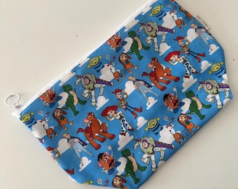 Handmade Disney themed cotton zipped pouch - Disney Pixar Toy Story