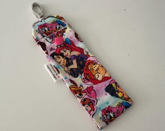 Handmade Disney themed fabric ear holder keyring - Disney Couples