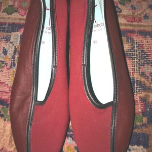 Thierry Rabotin Burgundy Leather Flats - Euro Size 38