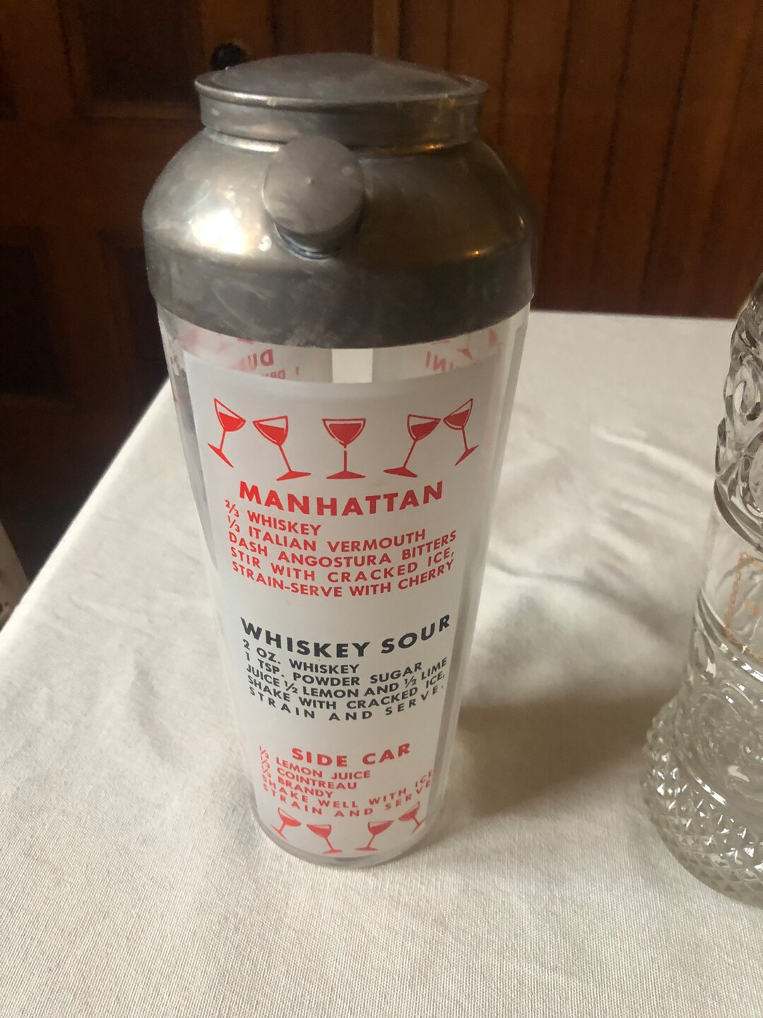 Retro Mid Century Cocktail Shaker Etsy