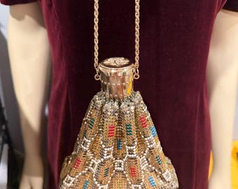 Vintage Coin Purse Gate Bag with Art deco detailing by Whiting n Davis