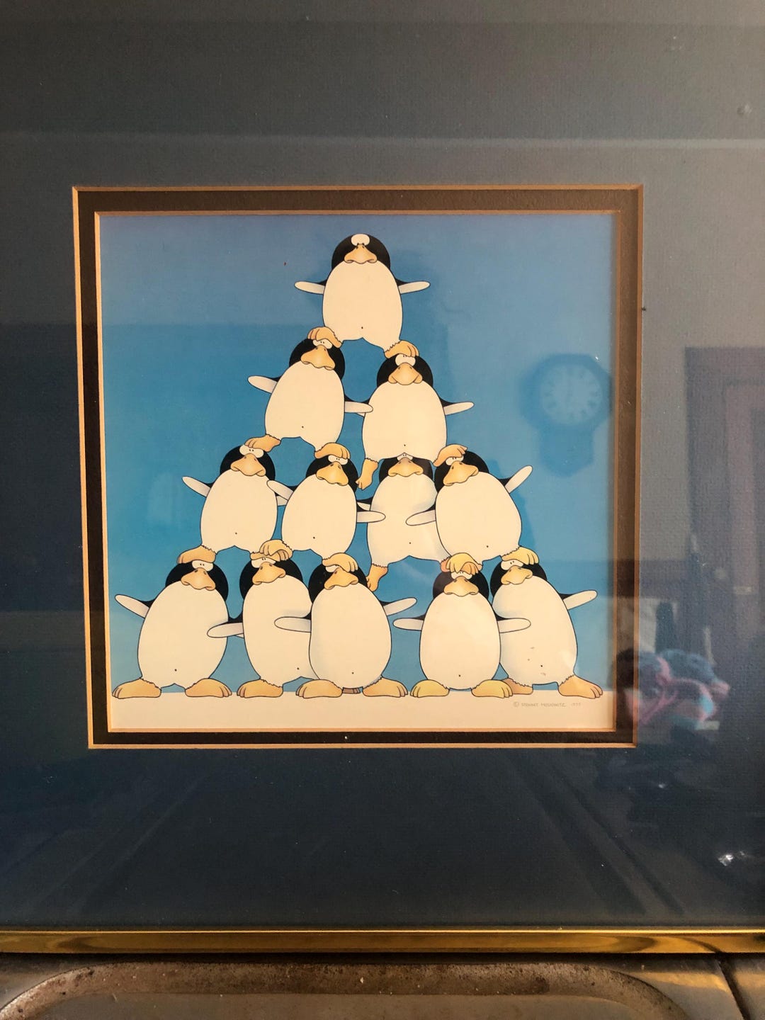 stewart moskowitz 絵画 PENGUINS 1977 “the Corporation” by Stewart Moskowitz