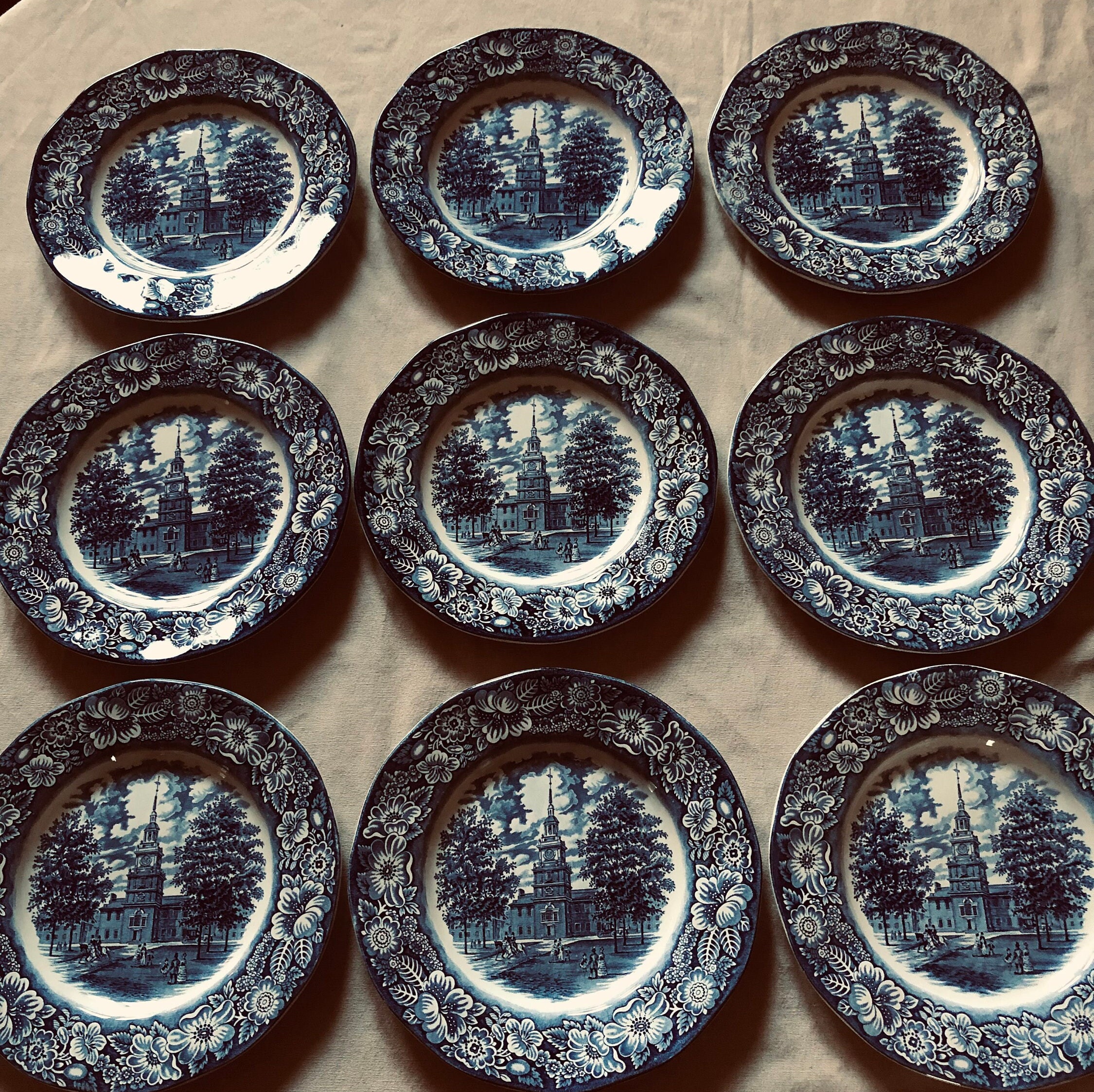 LIBERTY BLUE Englamd プレート Liberty blue plates - Etsy Polska