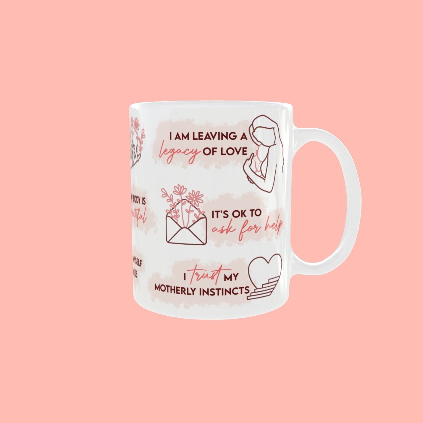 Mom's Daily Affirmations Mug, Mama Mug, Gift for New Mom, Mother's Day –  Toposcom