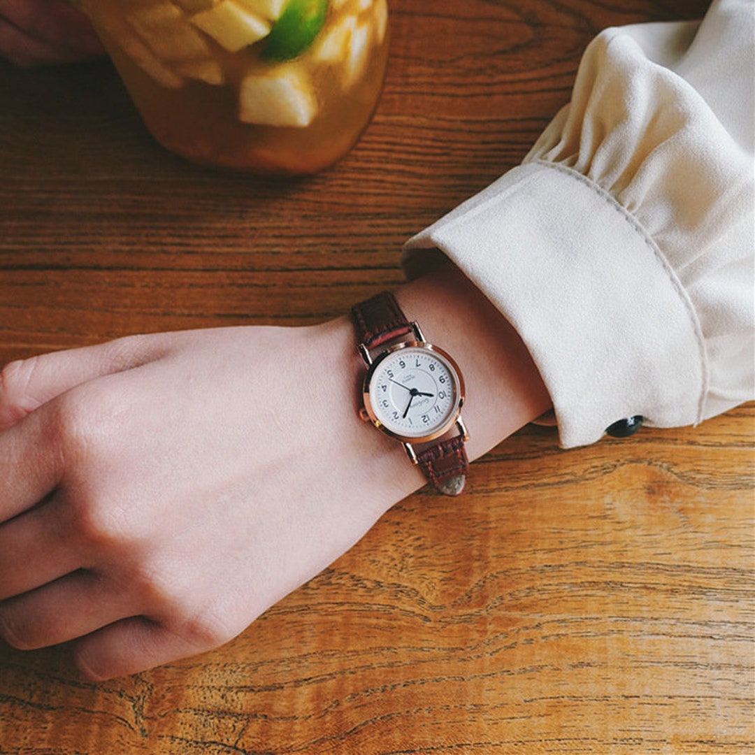 Small Dial Watches Elegant Thin Belt Minimalist Versatile Etsy