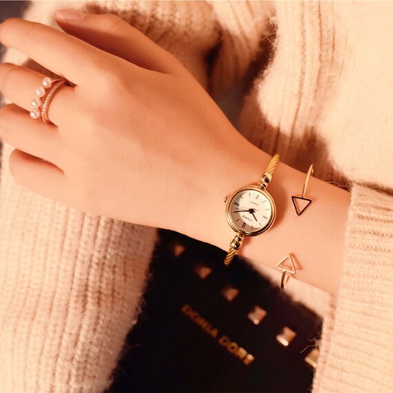 Women Wrist Watch Bracelet GoldRoseSilver Ladies Crystal Fashion Luxury  Quartz  Inox Wind
