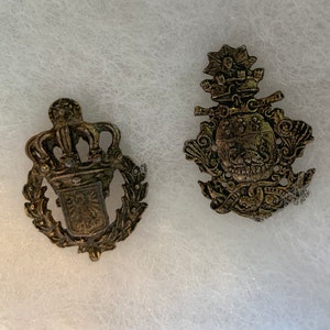 Set of 2 Vintage Metal Embellishments