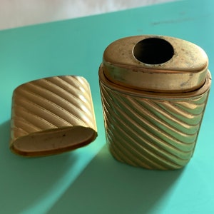 Vintage Estee Lauder Perfume .25 oz Beautiful Metal Gold Tone Case