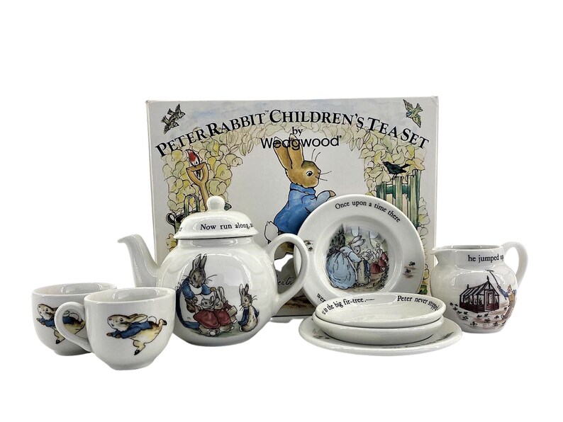 Peter Rabbit Wedgewood 10 Piece Tea Set Original Box Etsy