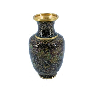 Brown Cloisonné Vase | 5.25" H | Vintage