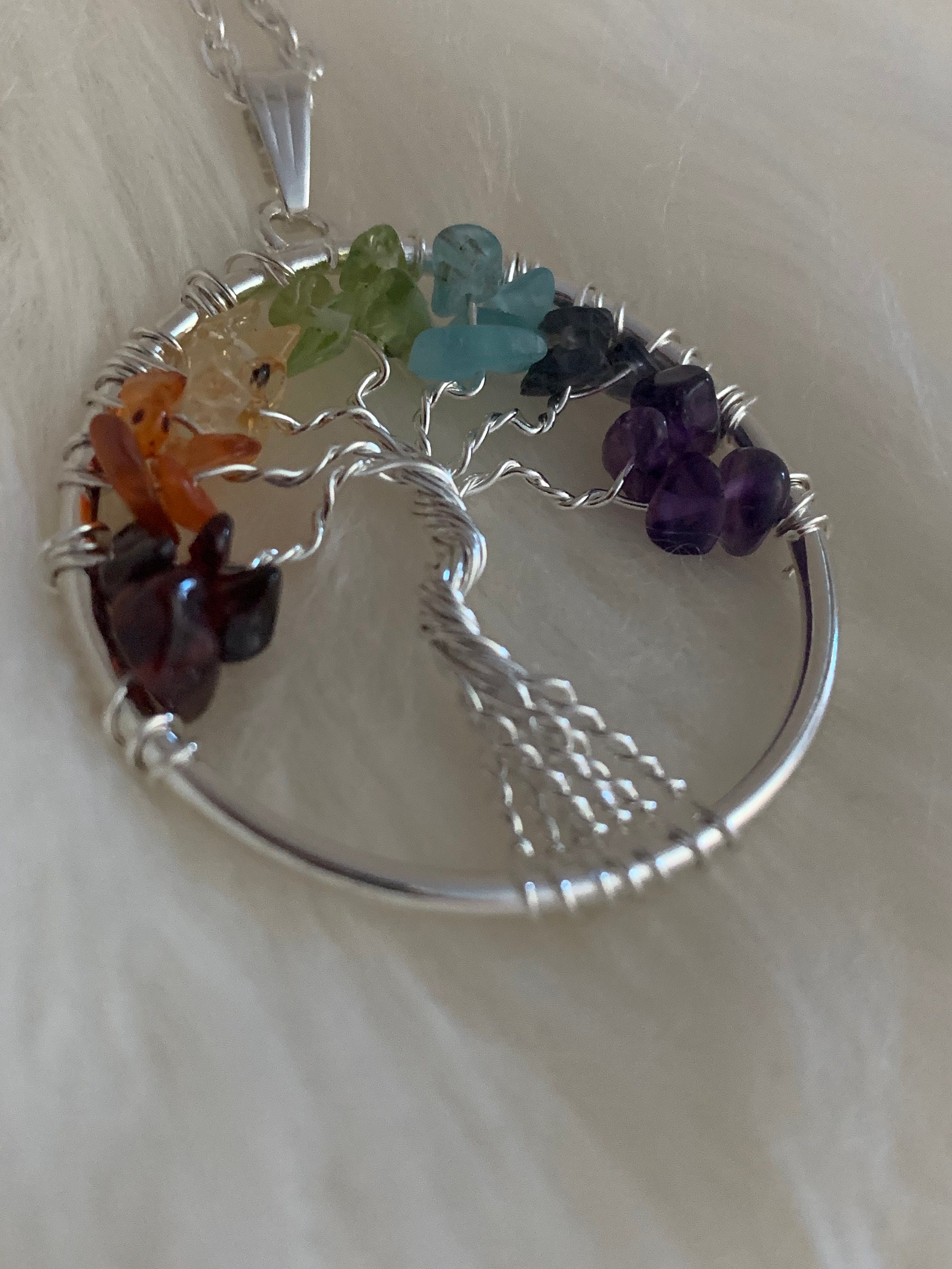 Chakra Tree of Life Pendant or Charm - Etsy