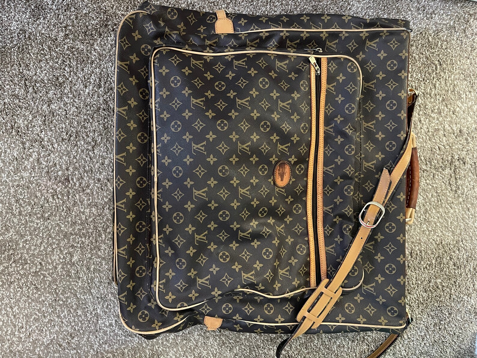 Louis Vuitton Monogram Garment Bag 5 Suit Exterior Pocket Etsy