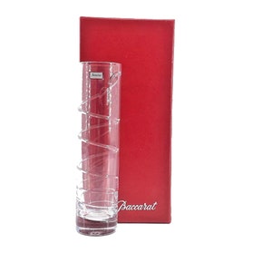 Baccarat Crystal Mid-Century Modern Design Vase | Original Box | Vintage