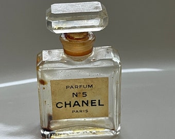 Vintage CHANEL No.5 Miniature Perfume Bottle Pin Brooch