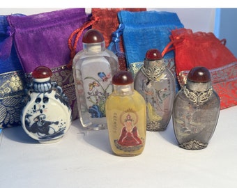 Selection Snuff / Perfume Bottles | Made in China | Glass or Porcelain | NWT