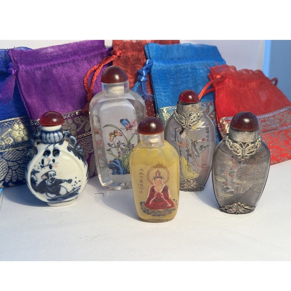 Selection Snuff / Perfume Bottles | Made in China | Glass or Porcelain | NWT