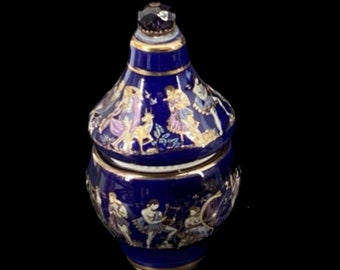 Anapal Ceramics by Anastasios Perfume | Cream Oil | 24kt Gold Enamel Bottle | Vintage